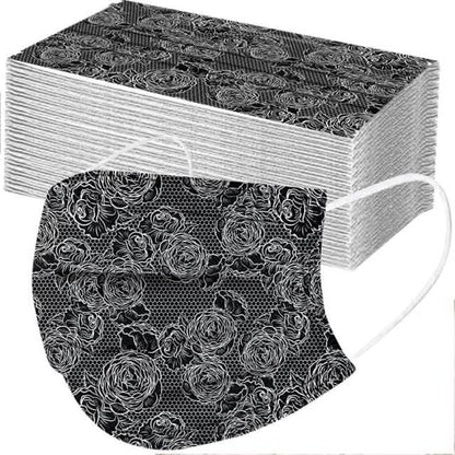 Butterfly Disposable Mask Flowers Lace