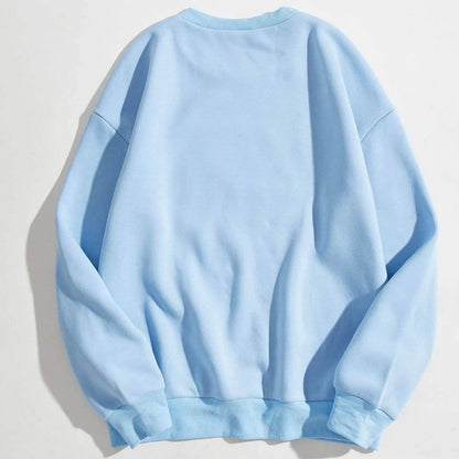 Butterfly & Slogan Graphic Thermal Sweatshirt