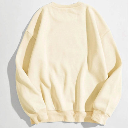 Butterfly & Slogan Graphic Thermal Sweatshirt