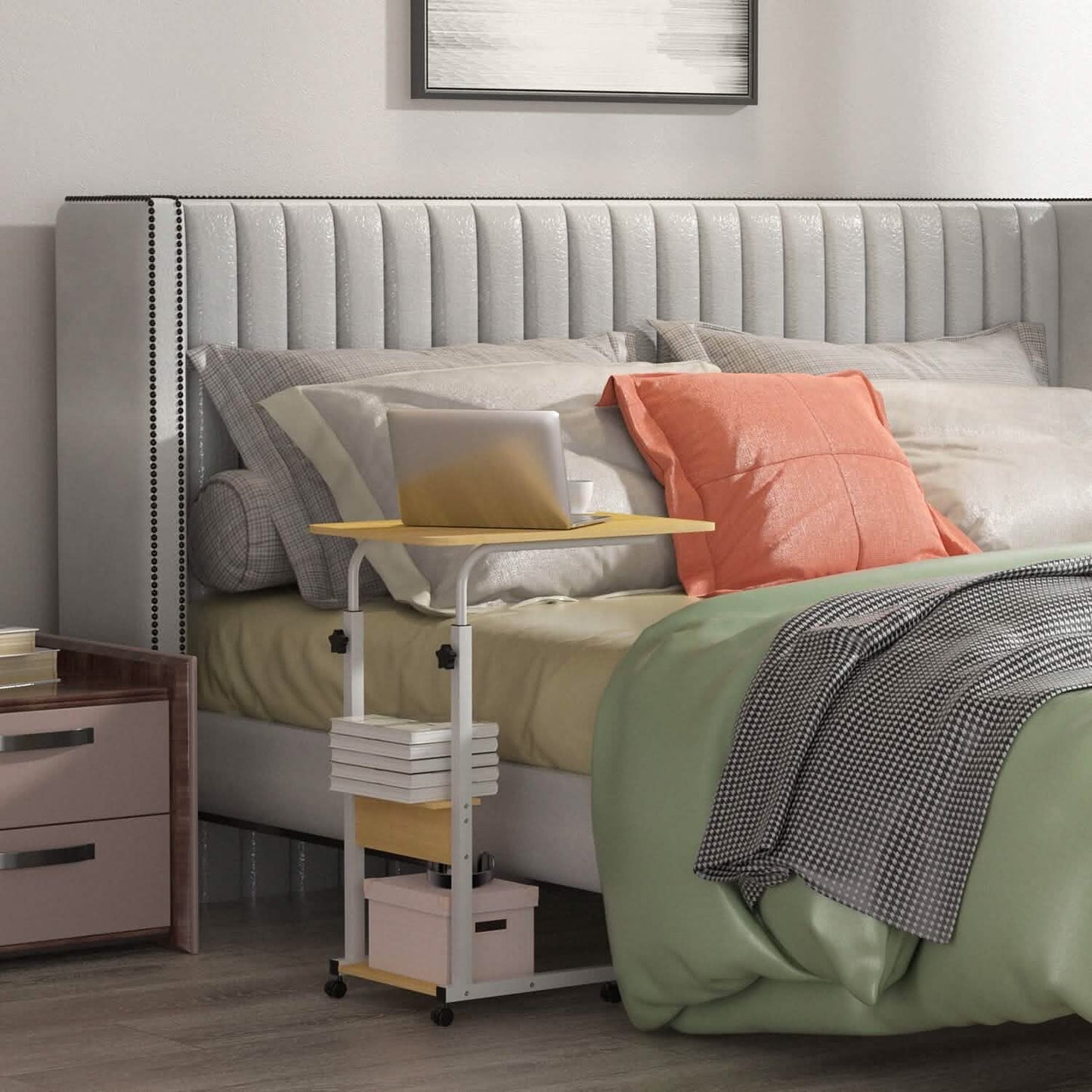C Side Laptop Small Slim Snack Side Table