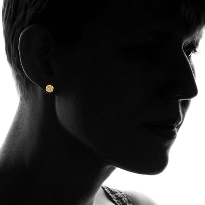 Euphir Love Knot Stud Earrings in 18K Gold Plating