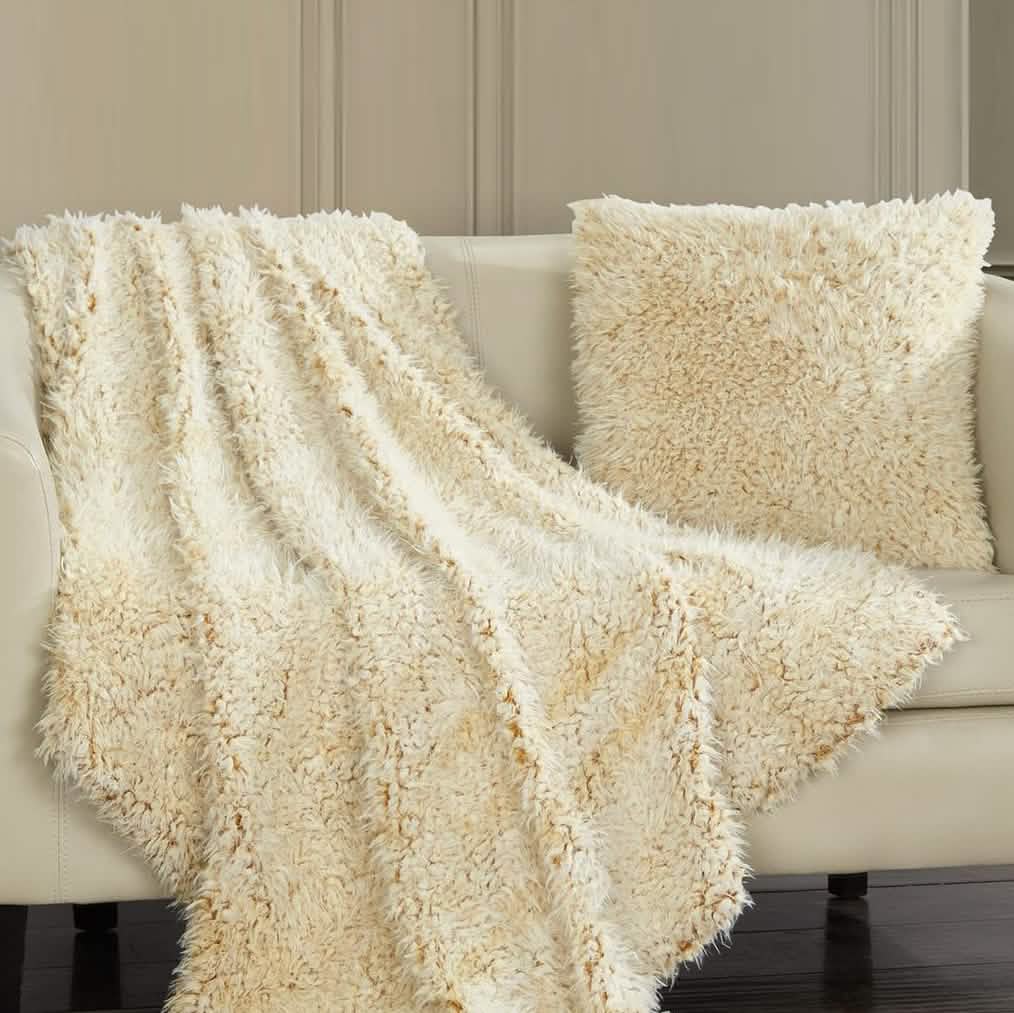 Plush Throw Blanket and Pillow Set