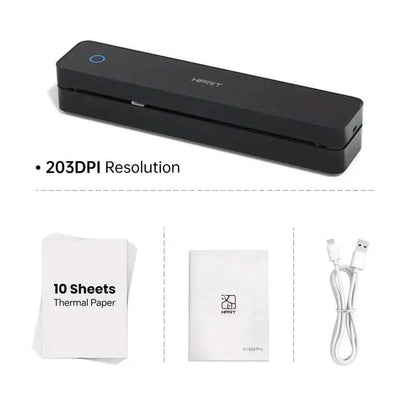 Portable Wireless Thermal Printer – 203DPI, A4 & Letter, USB Charging