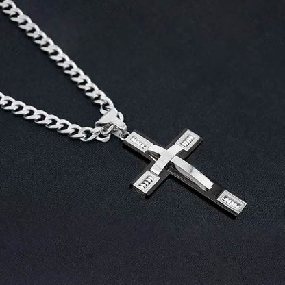 Men's Cross Necklaces in Stainless Steel