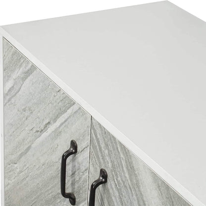 Cabinet with 2-Doors and 3-Open Shelves