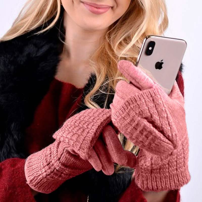 Cable Knit Women's Winter Cute Gloves