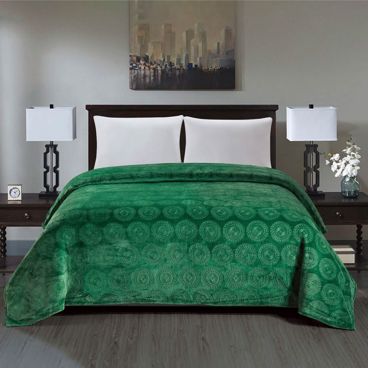 Caesar French Collection Flannel Fleece Blanket