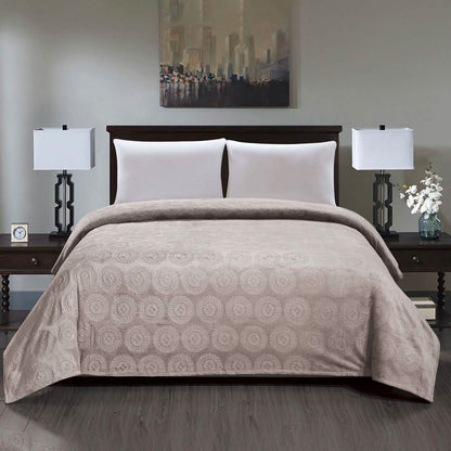 Caesar French Collection Flannel Fleece Blanket