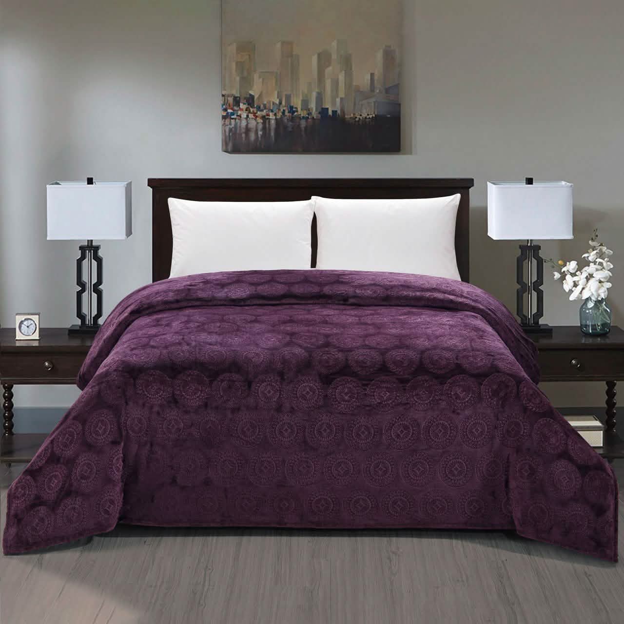 Caesar French Collection Flannel Fleece Blanket
