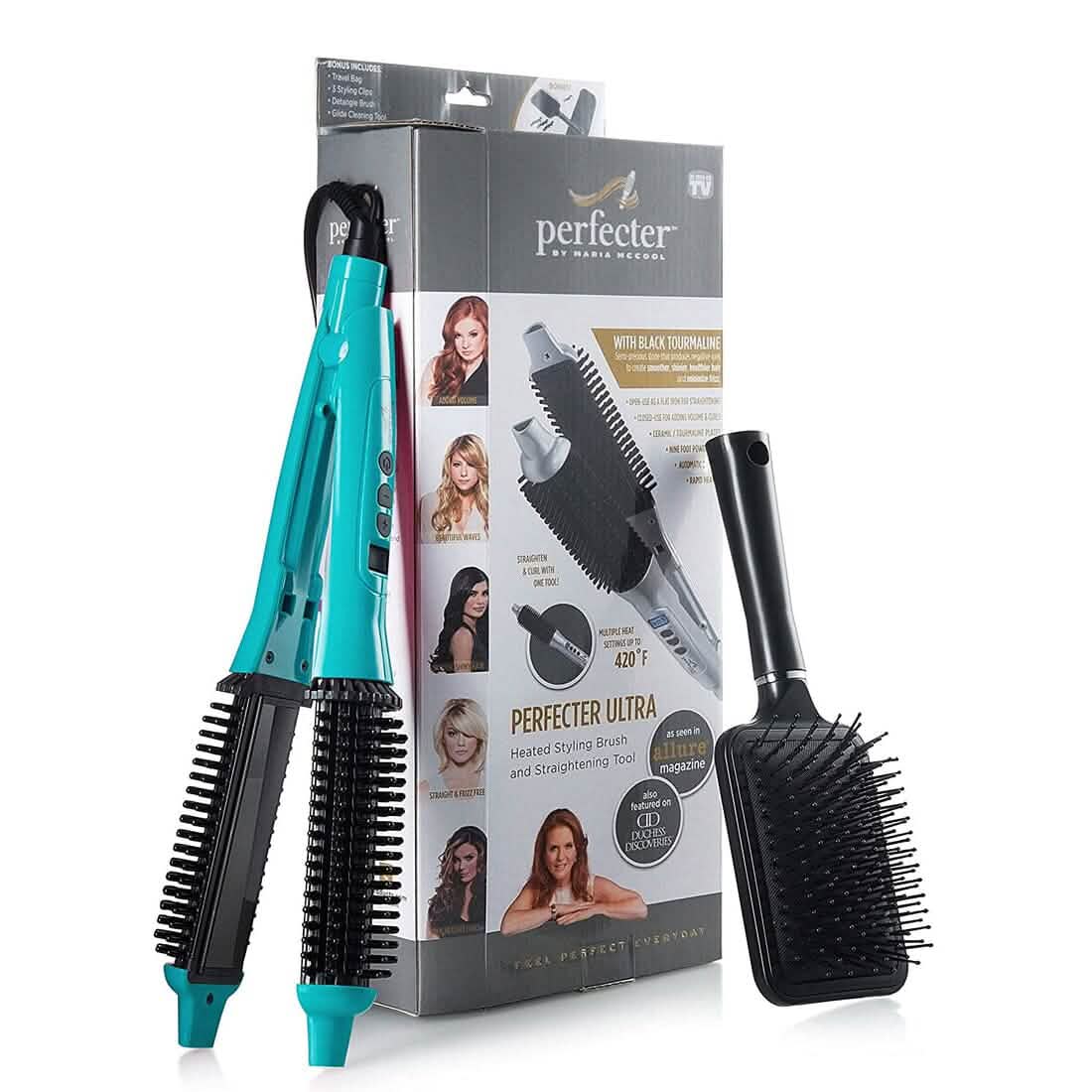 Calista 2-in-1 Heated Brush Iron Hair Styler