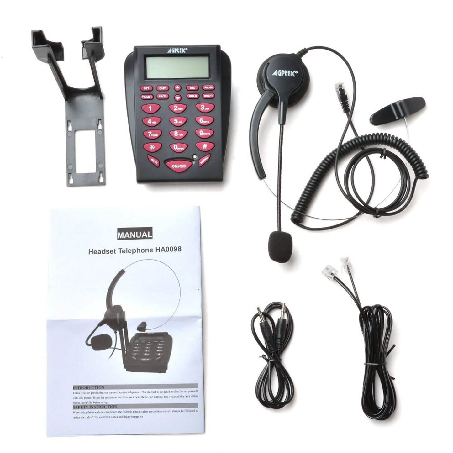 Call Center Dialpad Corded Headset Office Telephone with Corded Headset