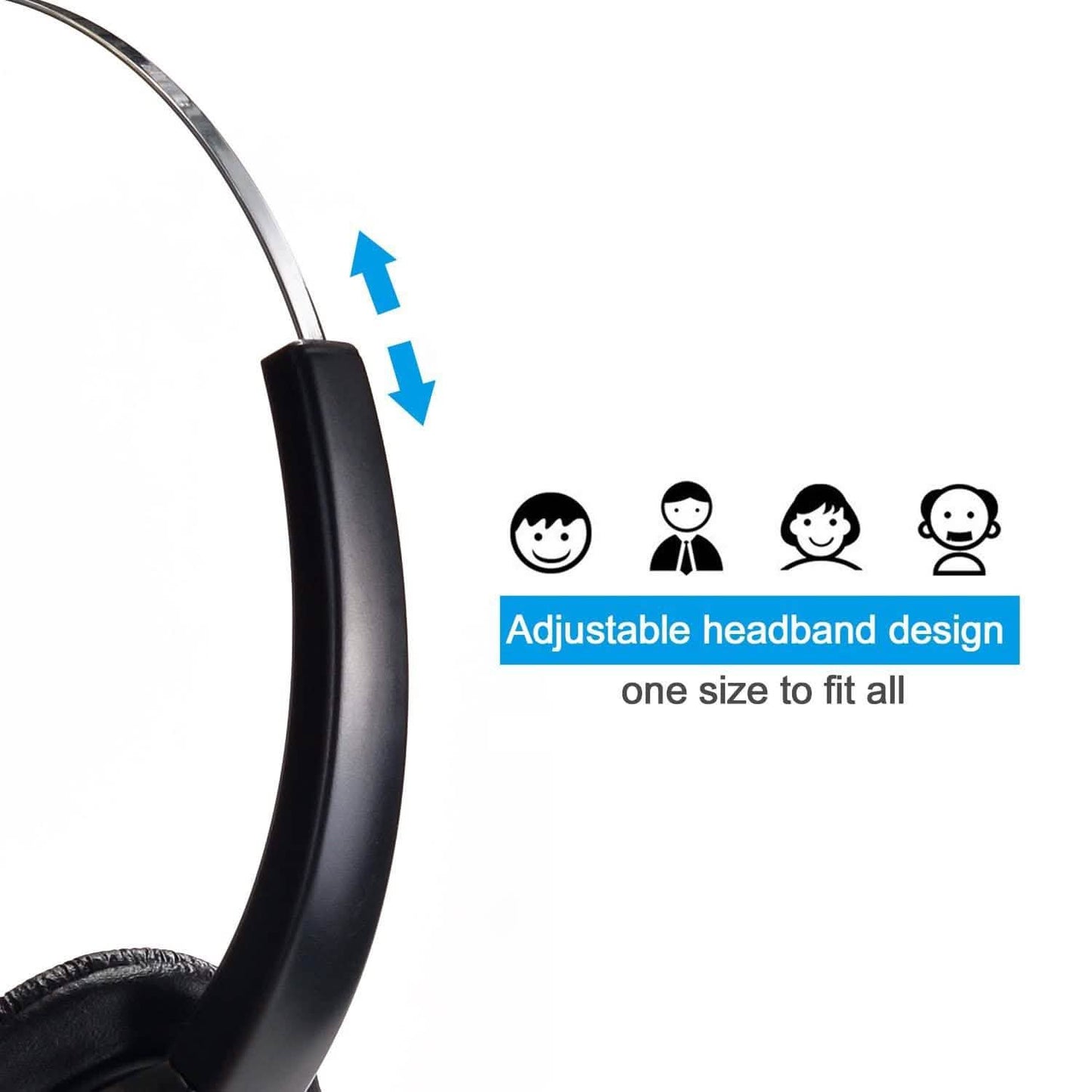 Call Center Hands-Free Noise Cancelling Corded Monaural Headset
