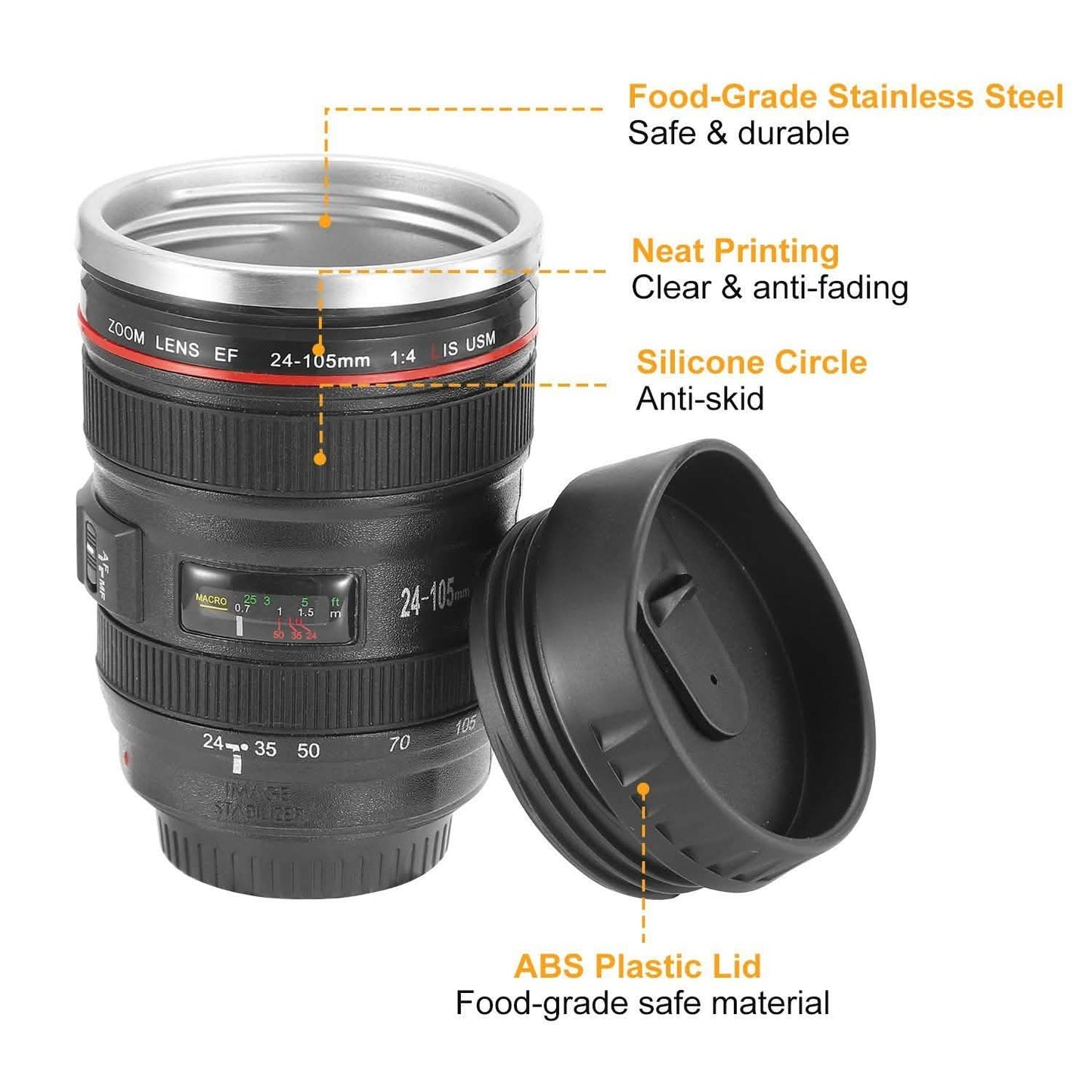 Camera Lens Coffee Mug Cup 13.6oz
