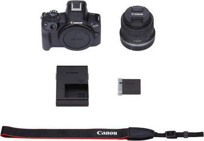 Canon EOS R50 4K Mirrorless Camera with RF-S 18-45mm f/4.5-6.3 IS STM Lens (Open-Box)