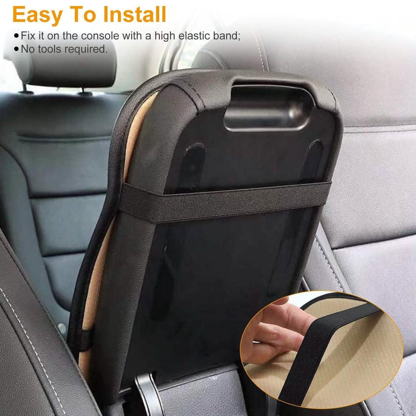Car Armrest Pad Cover PU Leather Fit for SUV Truck Car