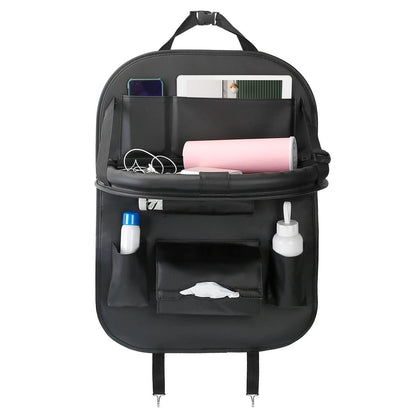 Car Back Seat Organizer with Foldable Table Tray 8 Pockets