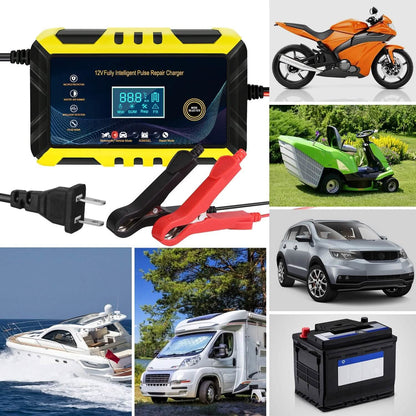 Car Battery Charger 12V/6A Smart Automatic Battery Charger Pulse Repair