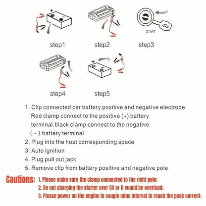 Portable Emergency Starter for Car Battery Ignition