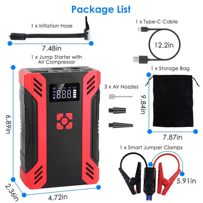 Car Jump Starter with Air Compressor