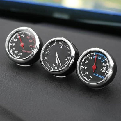Car Mini Watch Clock Hygrometer Thermometer
