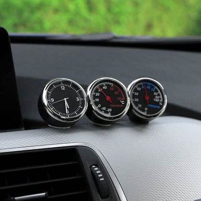 Car Mini Watch Clock Hygrometer Thermometer