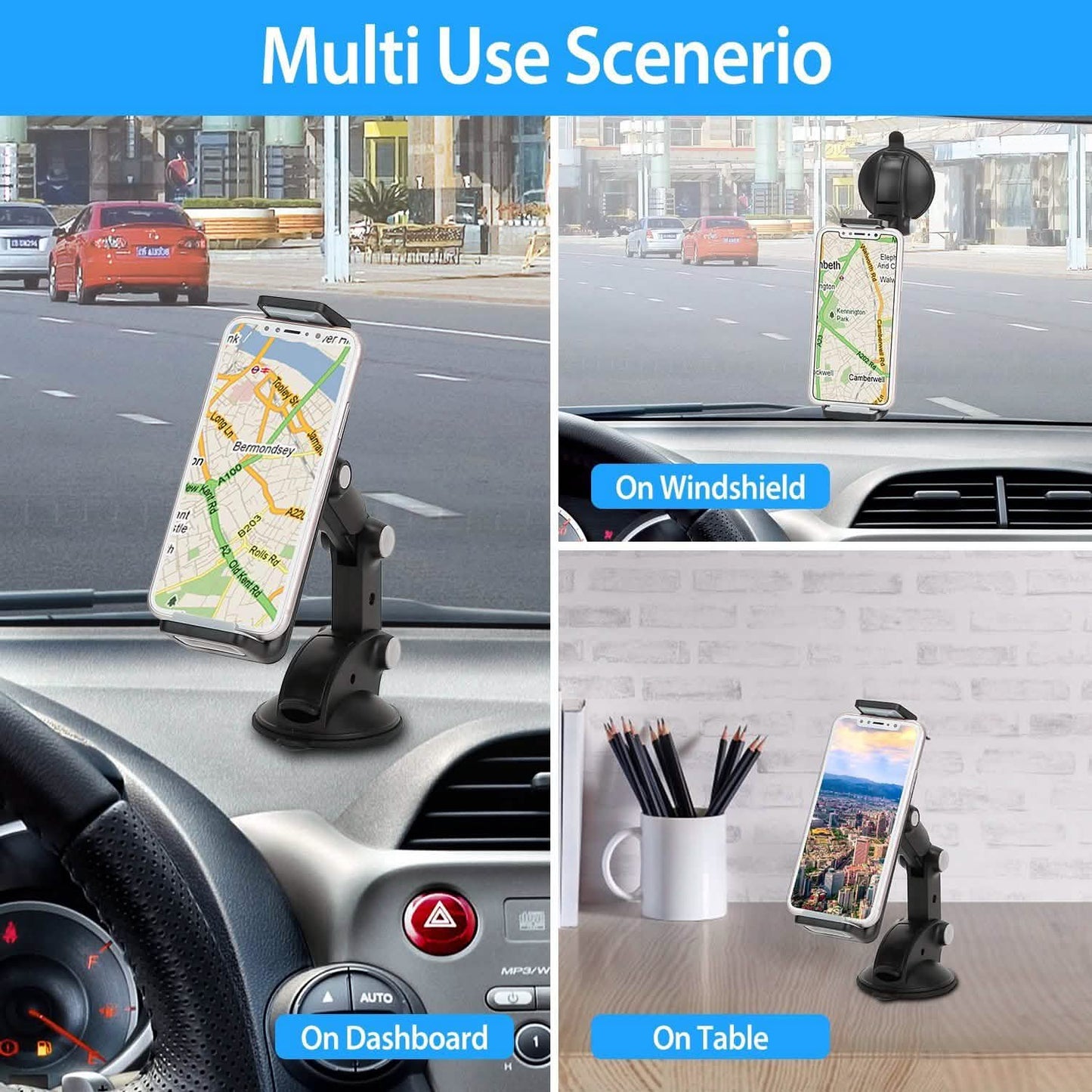 Car Phone Holder Mount Dashboard Tablet Stand Holder
