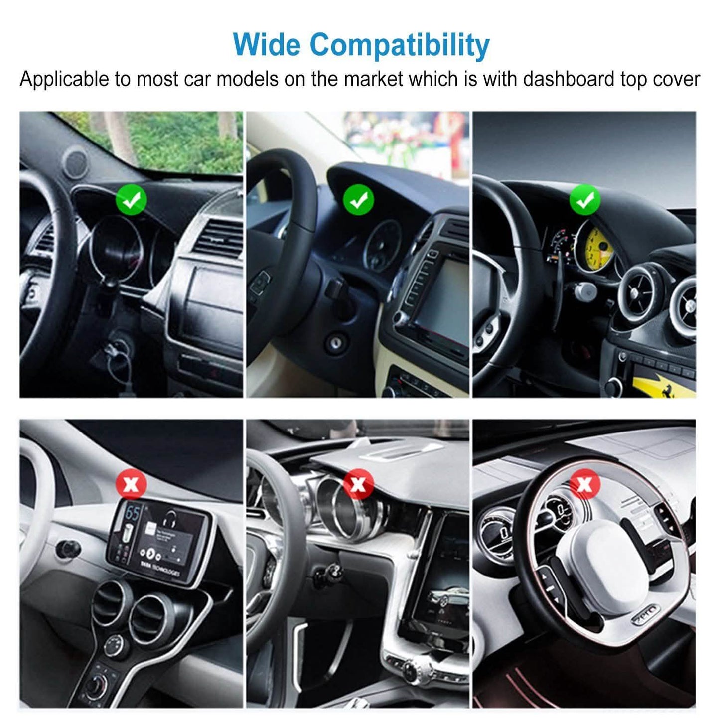 Car Phone Mount Non-Slip Dashboard Phone Holder