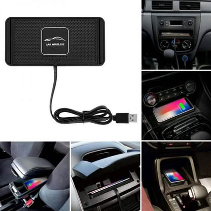 Car QI Wireless Phone Charger Non Slip Pad Mat Fast Charging