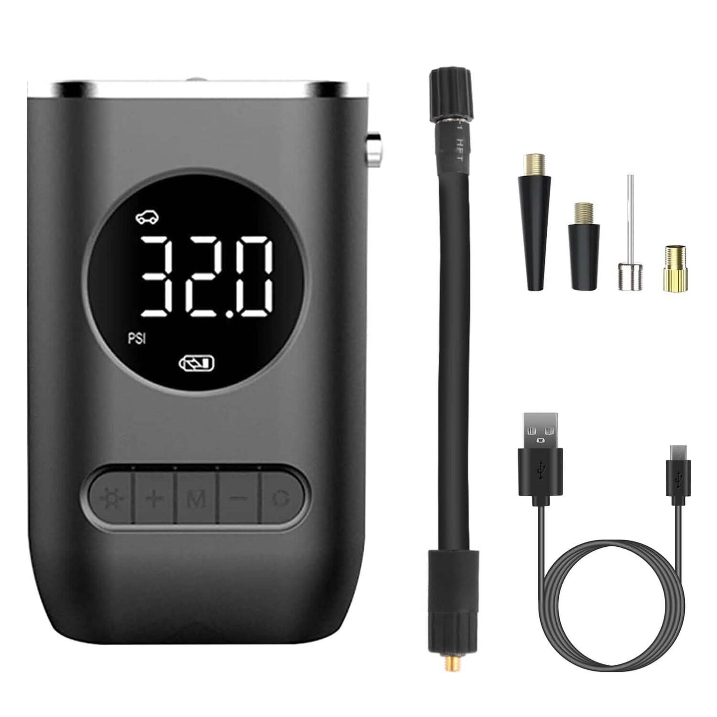 Car Tire Inflator Pump Portable 150 PSI with LED Light