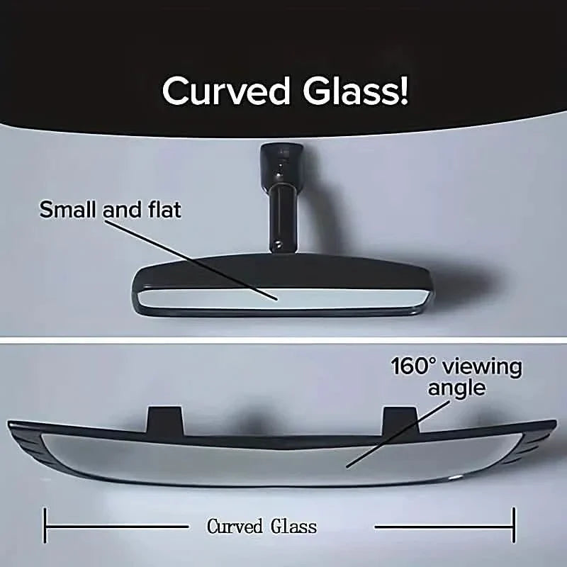 Car Wide Angle Rearview Mirror Curved Interior Large Field Of View Inside Mirror