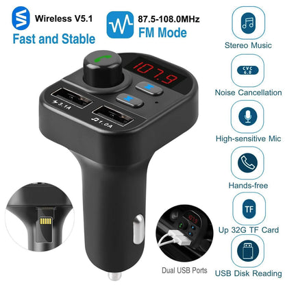 Car Wireless V5.1 FM Transmitter