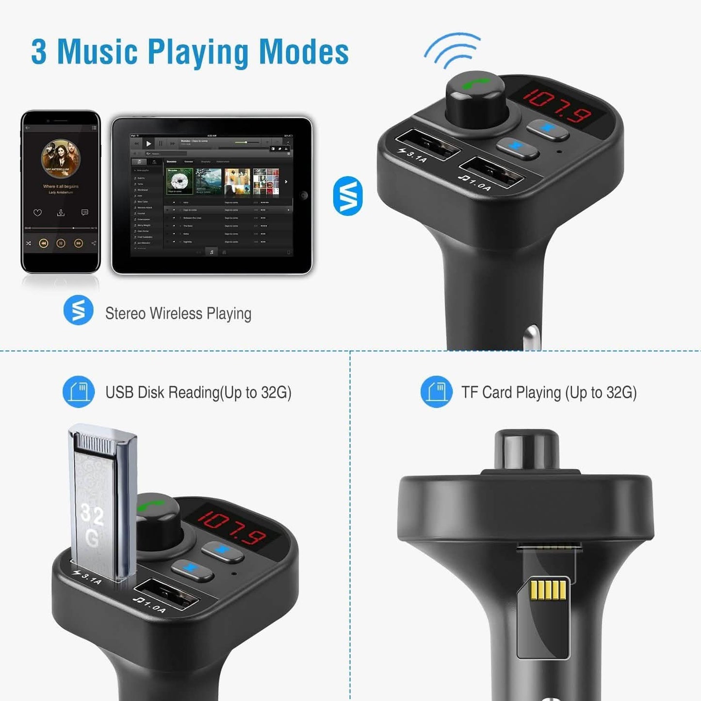 Car Wireless V5.1 FM Transmitter