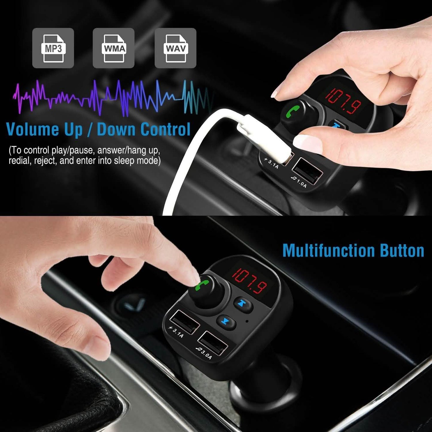 Car Wireless V5.1 FM Transmitter