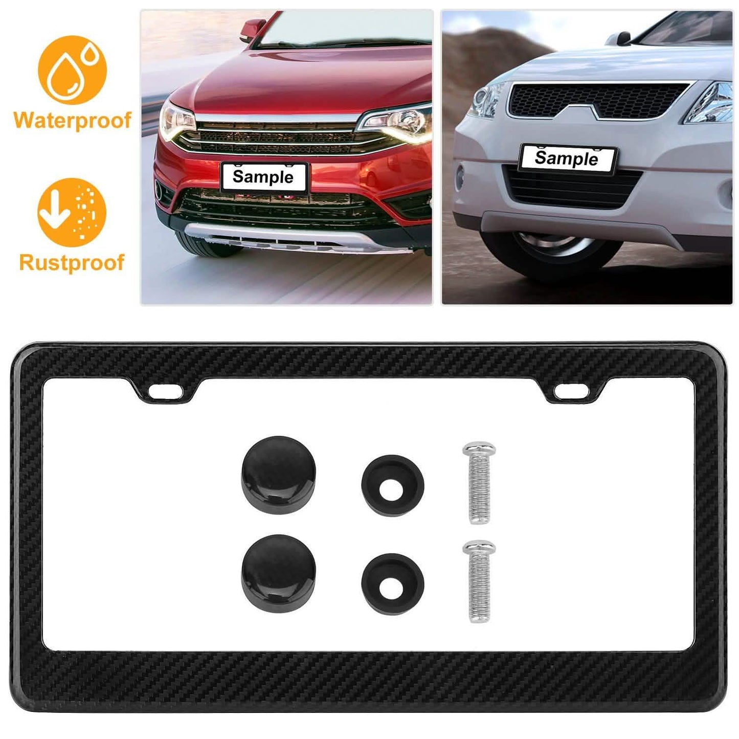 Carbon Fiber Black License Plate