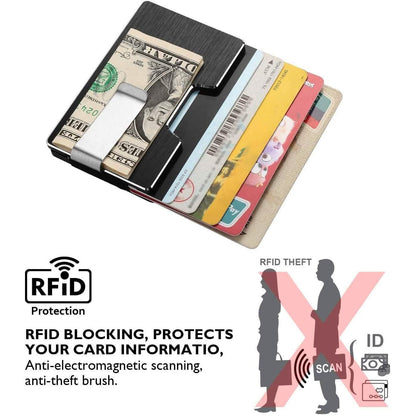 Carbon Fiber Pocket Money Clip Wallet with RIFD Card Blocking