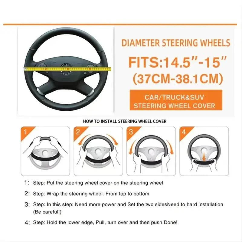 Carbon Fiber Sports Steering Wheel Cover