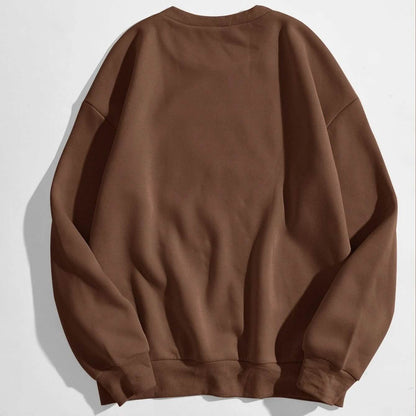 Cartoon Graphic Thermal Lined Oversized Sweatshirt