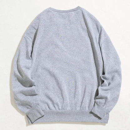 Cartoon Graphic Thermal Lined Oversized Sweatshirt