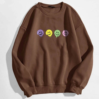 Cartoon Graphic Thermal Lined Sweatshirt
