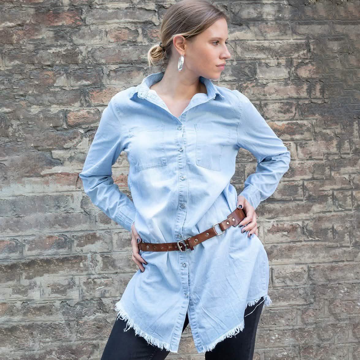 Casual Button Up Denim Shirt