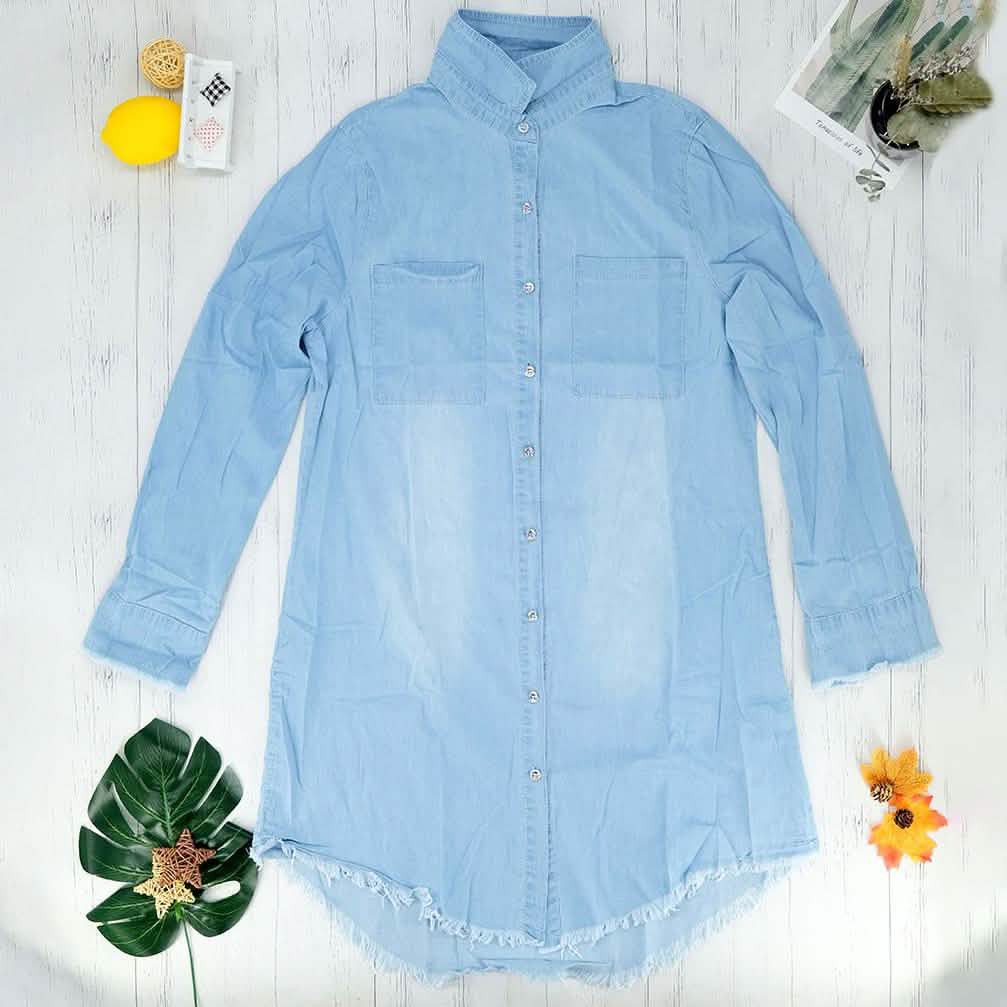 Casual Button Up Denim Shirt
