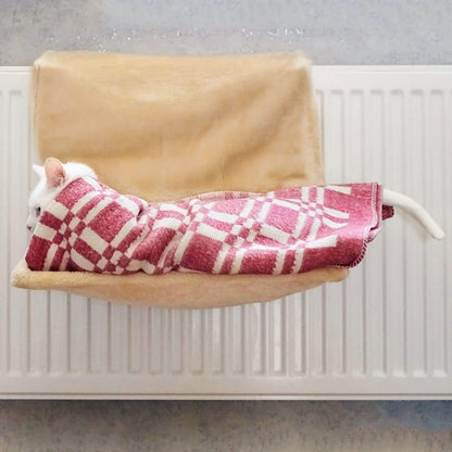 Cat Radiator Bed Pet Hammock Hanging Mat Blanket with Metal Frame