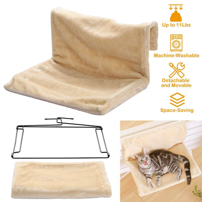 Cat Radiator Bed Pet Hammock Hanging Mat Blanket with Metal Frame