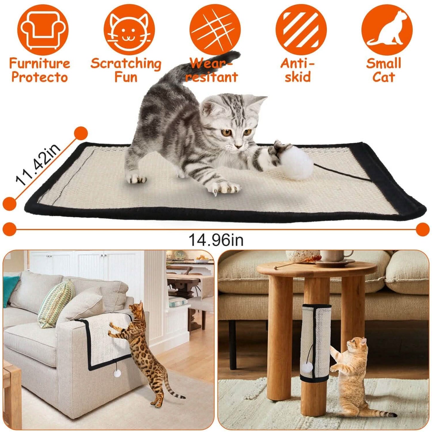 Cat Scratching Pad with 9 Screw Nails
