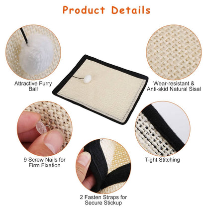 Cat Scratching Pad with 9 Screw Nails