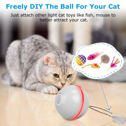 Cat Teaser Ball Automatic Self Rotating Interactive Cat Motion Exercise Toy