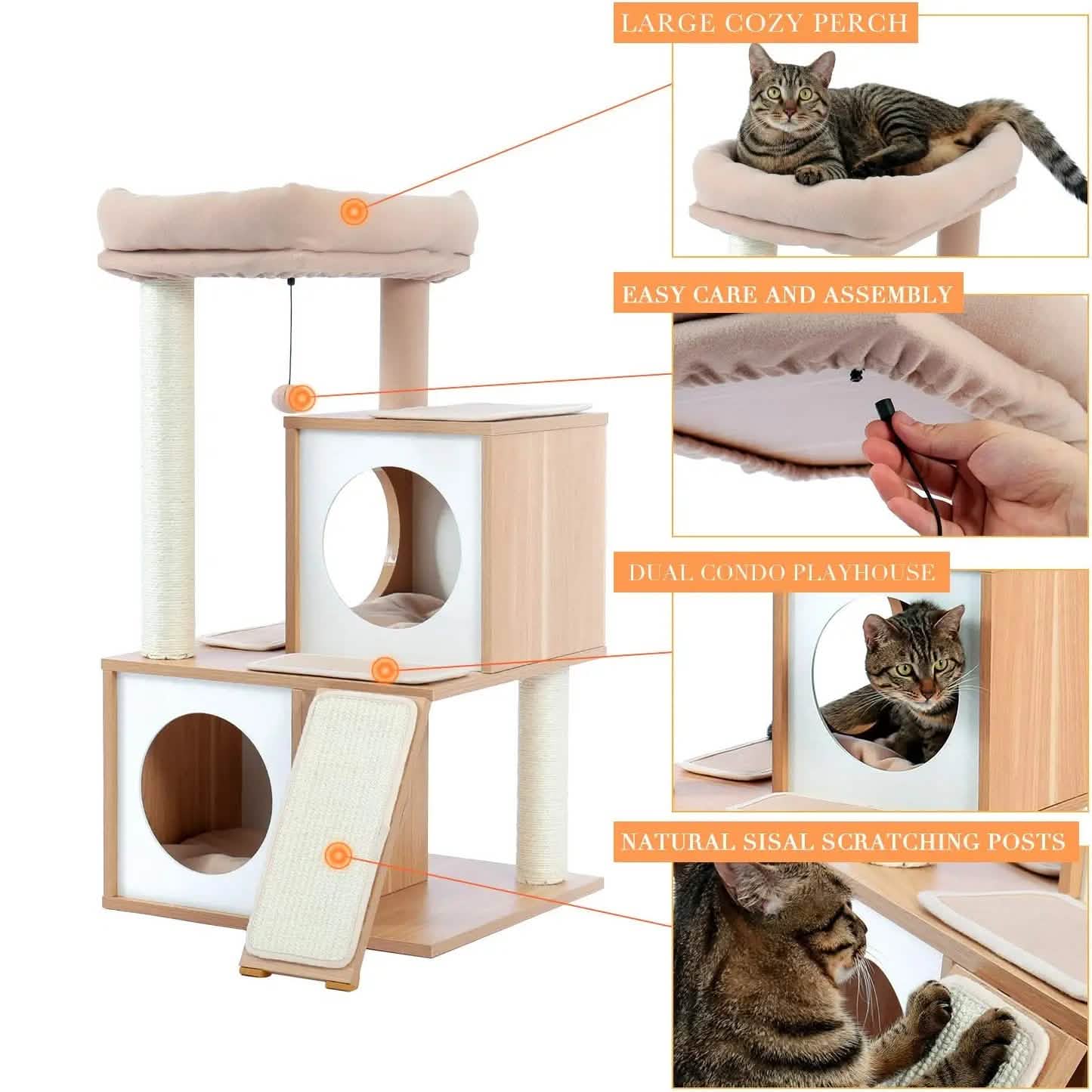 Cat Tree Deluxe 34" Cat Tower