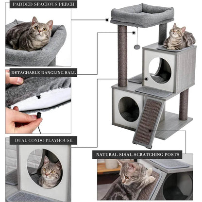 Cat Tree Deluxe 34" Cat Tower