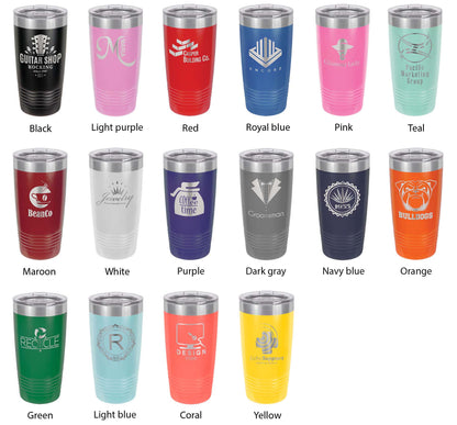 Beaver Lake Map Tumbler Travel Mug Insulated Laser Engraved Coffee Cup Arkansas 20 oz