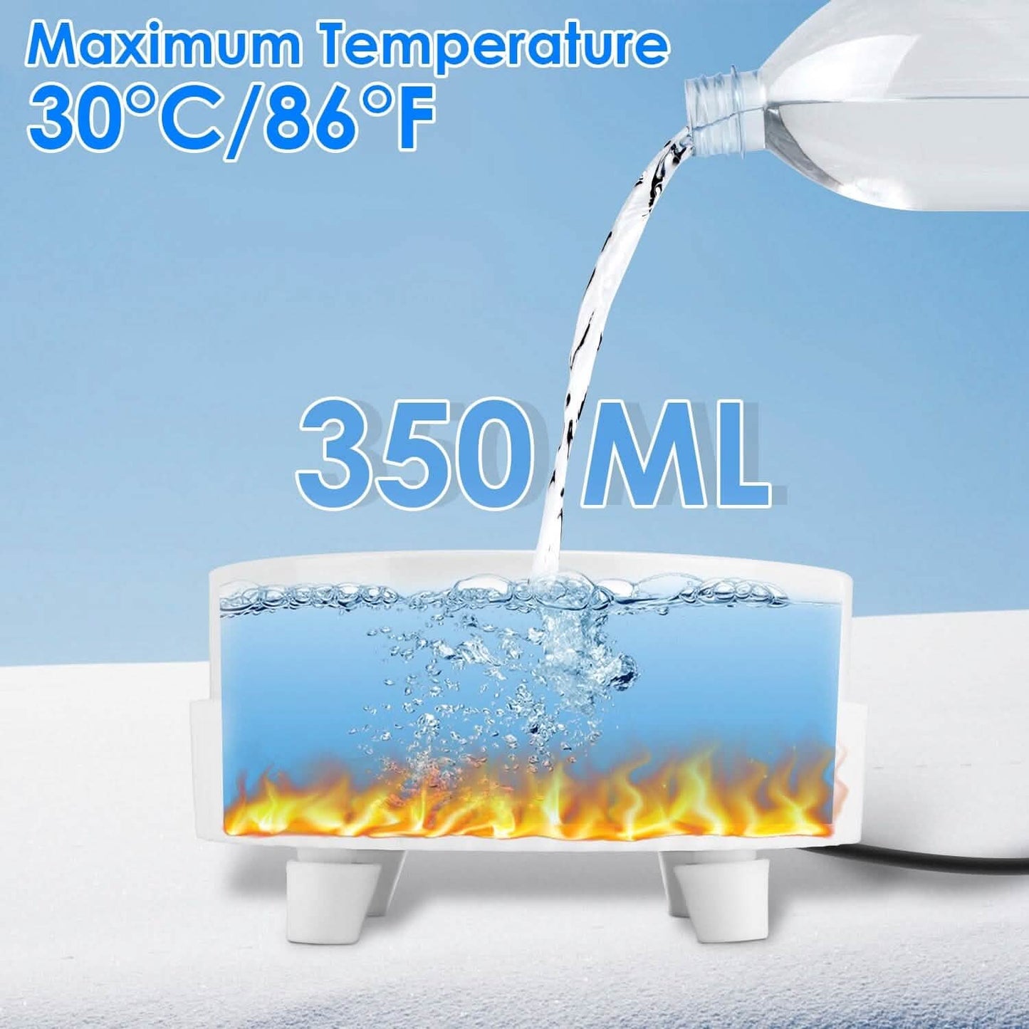 Ceramic Heated Pet Water Bowl Food Warmer